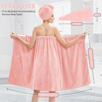 Bath Wrap Towels for Women – Adjustable Spa Shower Wrap - Image 2