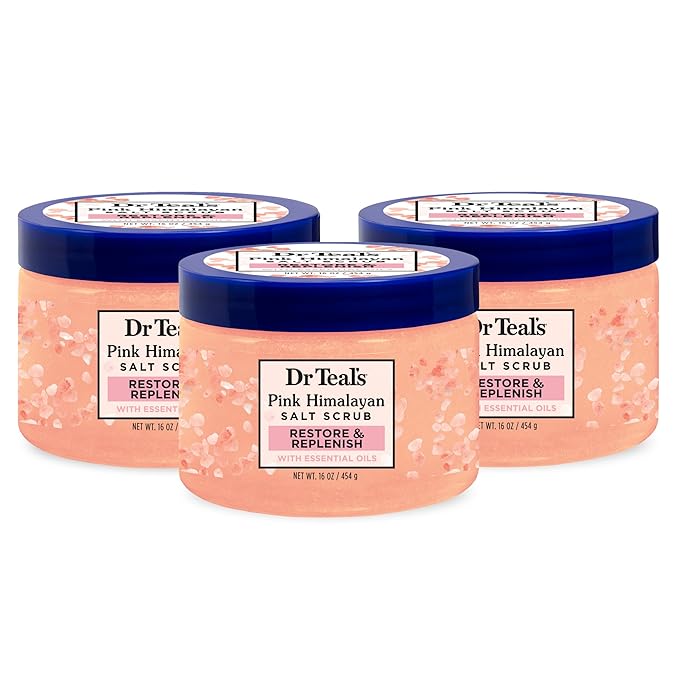 Dr Teal's Pink Himalayan Salt Body Scrub, Restore & Replenish by DrTeals