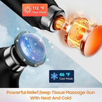 Massage Gun with 10 Replacement Heads, Massage Gun with Heat, Back Massager - Image 3