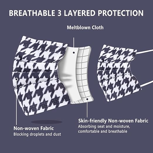 Borje Disposable Face Masks Breathable Face Mask 3 Ply - Image 2