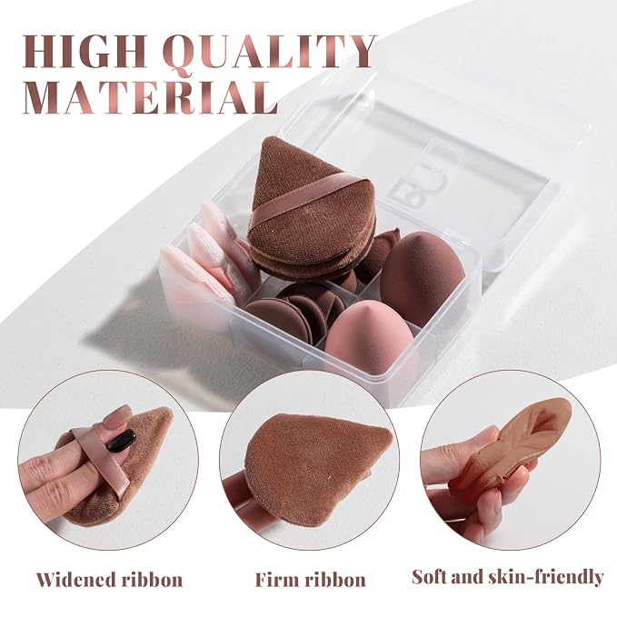 Makeup Sponge Set BS-MALLTriangle Puff 14 Pcs - Image 5