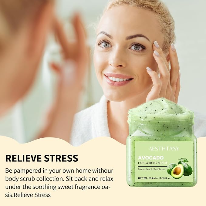 Avocado Body Scrub &Avocado Face & Body ScrubMoisturizing and Exfoliating Body - Image 7