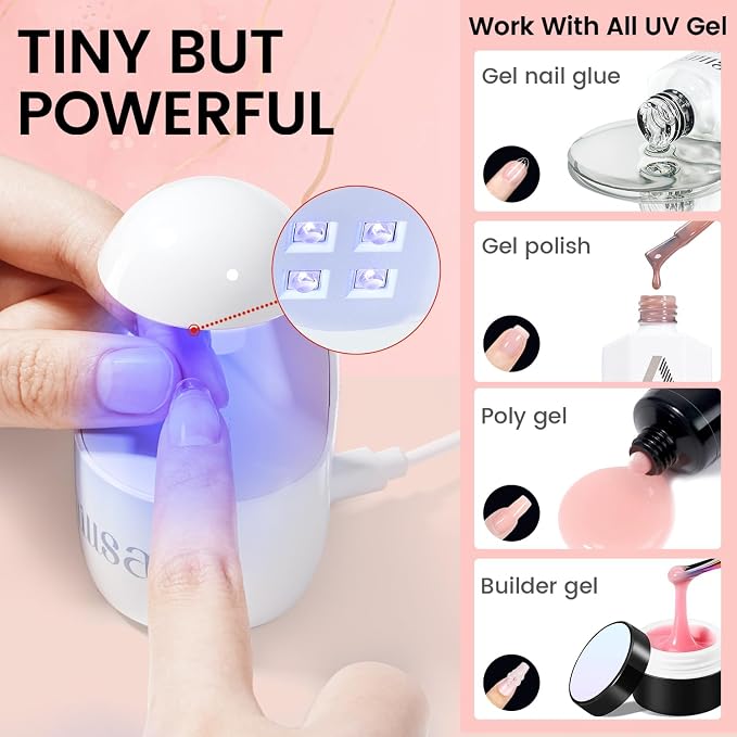 AILLSA Nail Extension Kit Short Almond Nail Tips 240pcs - Image 8
