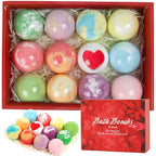 iHave Bath Bombs for Kids and Women, 12 Natural Handmade Bath Bomb Gift Set by ihave