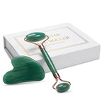 Jade Roller for Face, Facial Roller Massager Skin Care Tool, Gua Sha Facial by XYZBSTAR