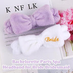 CIEHER 8 Pack White & Purple Spa Headband - Image 6