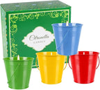 4 Pack 12oz Citronella Scented Candles, Colorful Metal Bucket Candles - Image 4