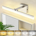 SOLFART 24 inch LED Vanity Lights Brushed Nickel Bathroom Light Fixture by SOLFART
