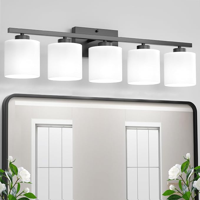 Honesorn 5-Light Vanity Lights, Matte Black by Honesorn