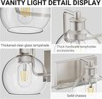 Tipace 3 Lights Vanity Light Bathroom Light Fixture Over Mirror - Image 5