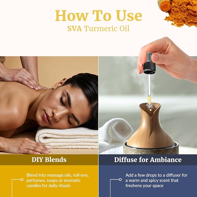 SVA Turmeric Essential Oil – 4 Fl Oz – 100% Natural Turmeric Oil - Image 6