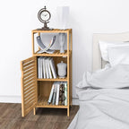 Bathroom Bamboo Storage Cabinet, Freestanding Floor Cabinet - Image 5