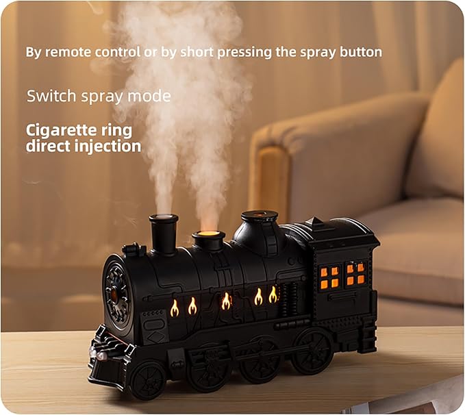 Retro Train Aromatherapy Diffuser 300ML Ultrasonic Cool Mist Humidifier - Image 8
