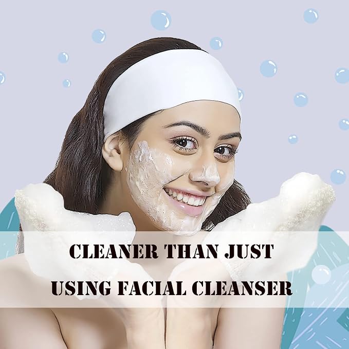 MIG4U 3 PCS Exfoliating Facial Scrubber Mitt, Face Cleanser Wash Mittens - Image 7