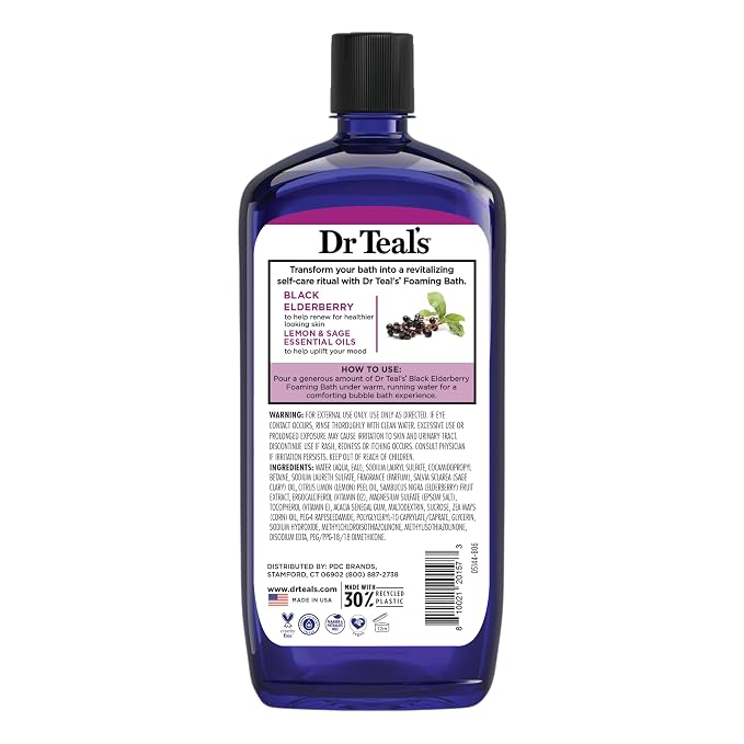 Dr Teal's Foaming Bath with Pure Epsom Salt, 34 fl oz - Image 10
