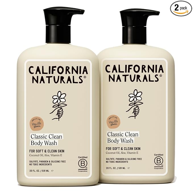 California Naturals Classic Clean Vanilla Bloom Body Wash 2-Pack, Daily by CaliforniaNaturals