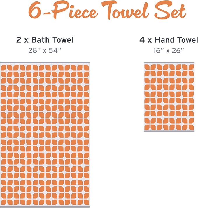 Intelligent Design Lita Cotton Bathroom Towels, Jacquard Highly Absorbent Bath - Image 6