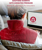 Comfytemp Heating Pad for Neck and Shoulders and Back, 2.6lb Weighted Electric - Image 2