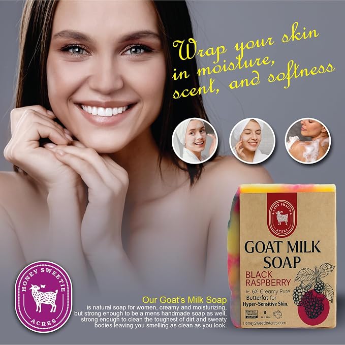 Honey Sweetie Acres Black Raspberry Goat Milk Soap - Image 4