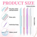 4 PCS Glass Cuticle Pusher Tool, Cuticle File, Dual Ended Manicure Stick - Image 2