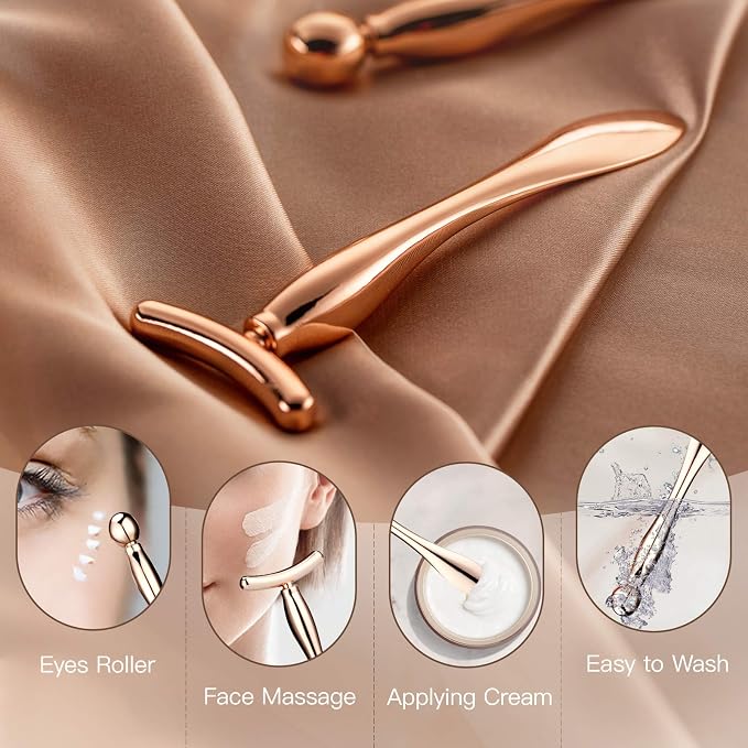 LISAPACK 2PCS Metal Eye Cream Applicator Wand Stick, Massager Tool - Image 2