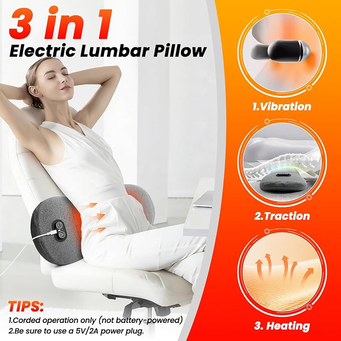 3-in-1 Electric Lumbar Support Pillow - Image 5