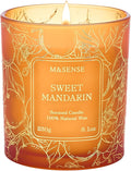 M&SENSE Sweet Mandarian Scented Vegan Soy Candles, No Toxin Refreshing Fragrance by MSENSE