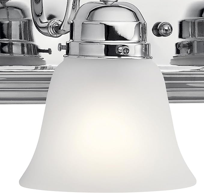 Kichler 24" 3-Light Vanity Bath Light in Chrome, Modern Bathroom Light - Image 2