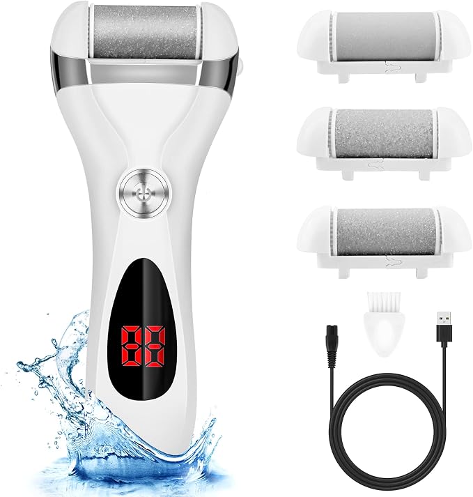 Electric Foot Callus Remover Kit, Elmchee Rechargeable Callous removers 3 by Elmchee