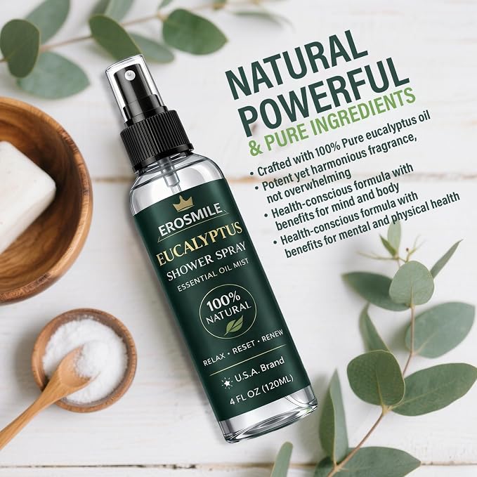 Eucalyptus Shower Spray, Pure Eucalyptus Oil Shower Mist - Image 2