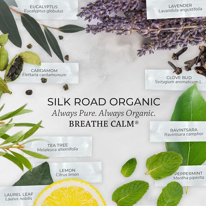 Silk Road Organic Breathe Calm Essential Oil Breathe Easy Blend Roll On - Image 7