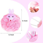 Boao 8 Pieces Kids Bath Loofahs Animal Bath Sponge Cartoon Shower Loofahs Cute - Image 2