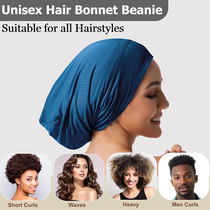 Satin Bonnet for Sleeping Night Cap, Adjustable Satin Lined Silk Bonnets Sleep - Image 8