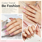 modelones Cat Eye Gel Nail Polish 6 Colors Nude Pink Brown Purple Cat Eye Nail - Image 3