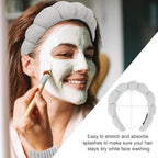 6Pcs Spa Headband and Wrist Washband Set, Skincare Makeup Headband, Sponge Face - Image 3