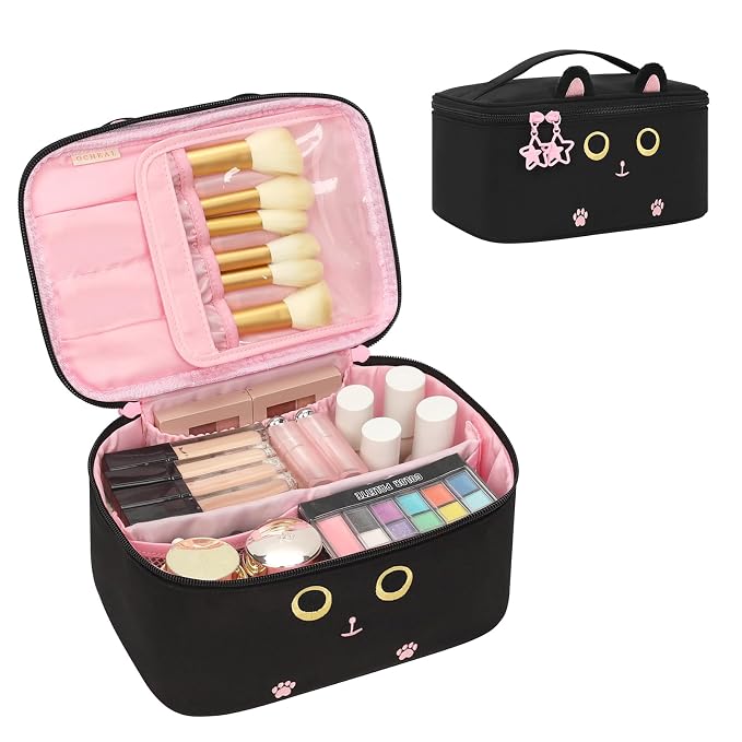 OCHEAL Makeup Bag, Travel Makeup Organizer Bag, Cute Cosmetic Bags - Image 9