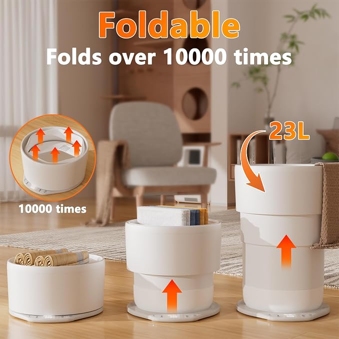 Foldable Towel Warmer for Bathroom, Large Towel Warmer Bucket, Auto Shut Off - Image 3