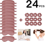 24Pcs Satin Eye Mask Silk Sleep Masks Silky Eyes Cover Blackout Blindfold - Image 2