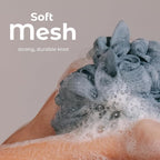 MainBasics Bath Shower Loofah Sponge Pouf Body Scrubber Exfoliator Body Wash - Image 3