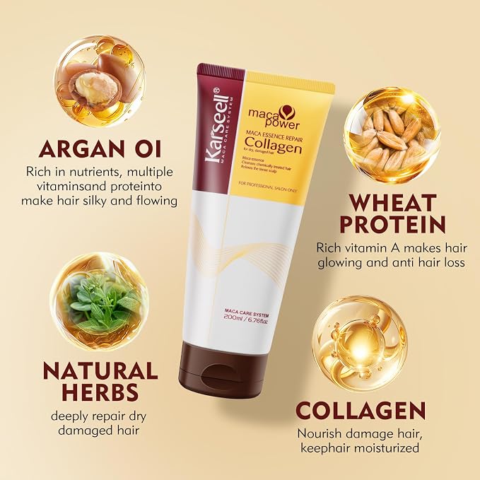 Karseell Collagen Hair Treatment Deep Repair Conditioning Argan Oil Collagen - Image 3