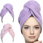 KEEPOZ Hair Towel Wrap Quick Dry 100% Cotton Super Absorbent Turban Head Wrap by KEEPOZ
