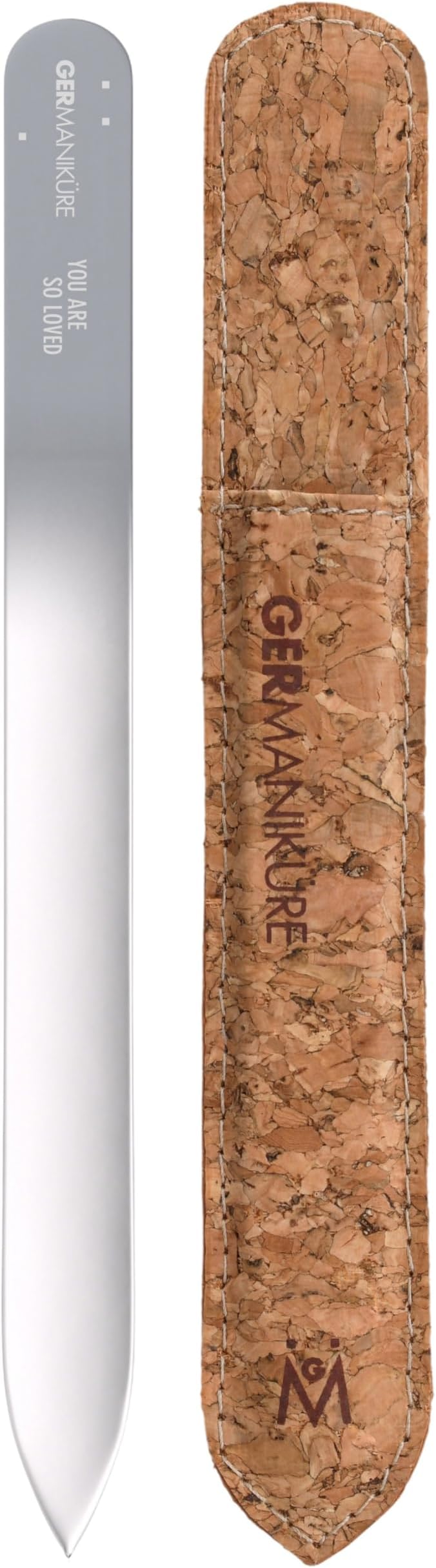 GERMANIKURE Glass Nail File in Cork Sleeve by GERMANIKURE