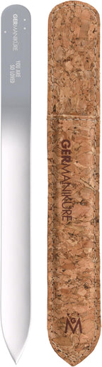 GERMANIKURE Glass Nail File in Cork Sleeve by GERMANIKURE