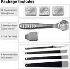 36 Pcs Callus Shaver for Feet Set, Professional Callus Remover for Feet Tools - Image 2