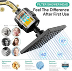 Cobbe High Pressure Filtered Shower Head Combo, Rain Shower Head - Image 3