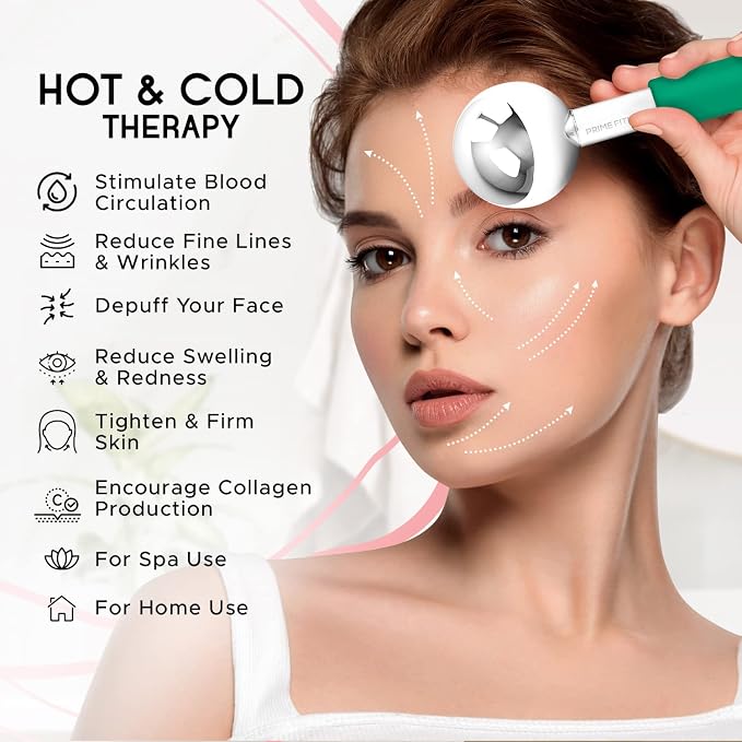 Ice Globes for Facials | Unbreakable Steel Cooling Roller | Cryo Sticks for - Image 4