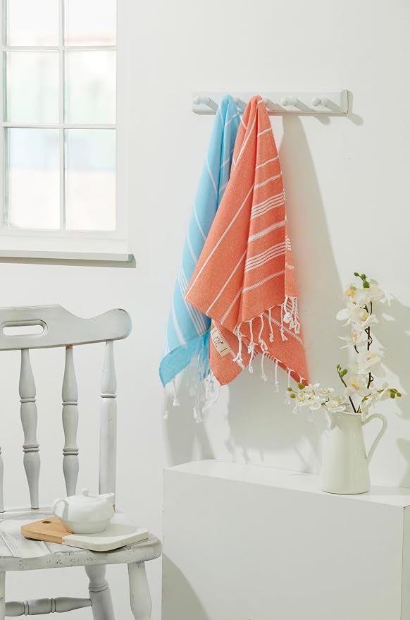 Hand Towels - Set of 2, Decorative Peshtemal Cotton Hand Towels - Image 7