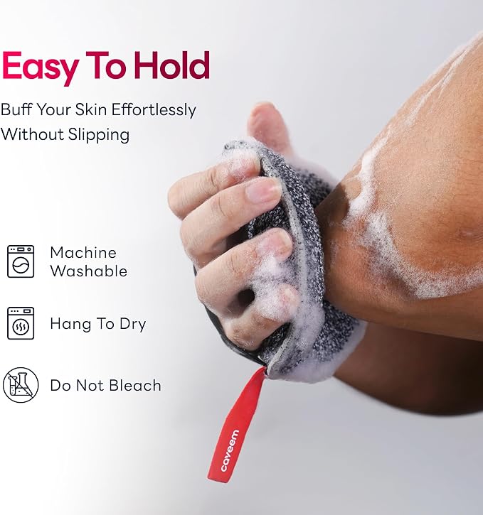 Caveem Exfoliating Body Scrubber, Extra Rough Shower Exfoliator Sponge - Image 4