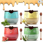 4PCS Bee Lip Balm Honey Pot, Fruit Moisturizing Propolis Lip Mask, Lip Mask by Charm+Kiss