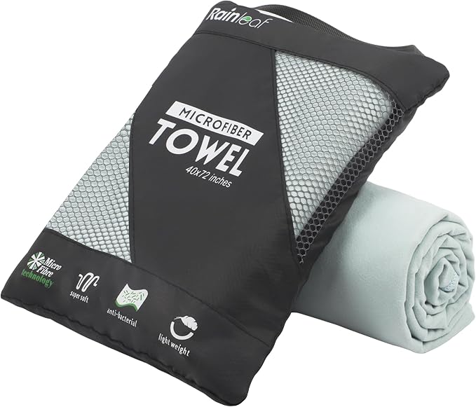 Rainleaf Microfiber Towel Perfect Travel & Gym & Camping Towel. Quick Dry by Rainleaf